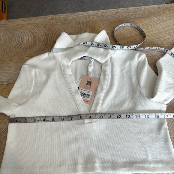 Tiger Mist Renera Cropped Polo Top White S - Picture 8 of 11